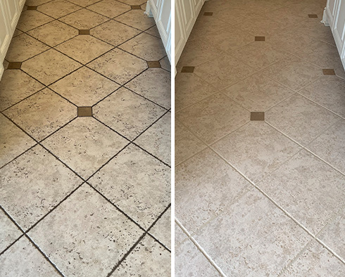 Floor Restored by Our Tile and Grout Cleaners in Daytona Beach, FL