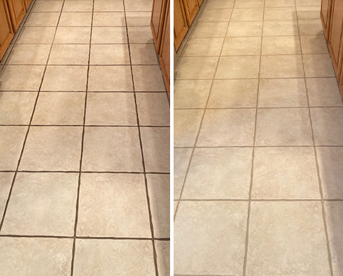 Floor Restored by Our Tile and Grout Cleaners in Deland, FL