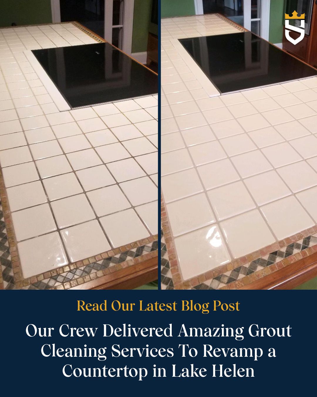 Our Crew Delivered Amazing Grout Cleaning Services To Revamp a Countertop in Lake Helen