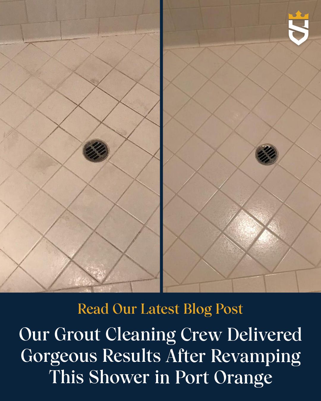 Our Grout Cleaning Crew Delivered Gorgeous Results After Revamping This Shower in Port Orange
