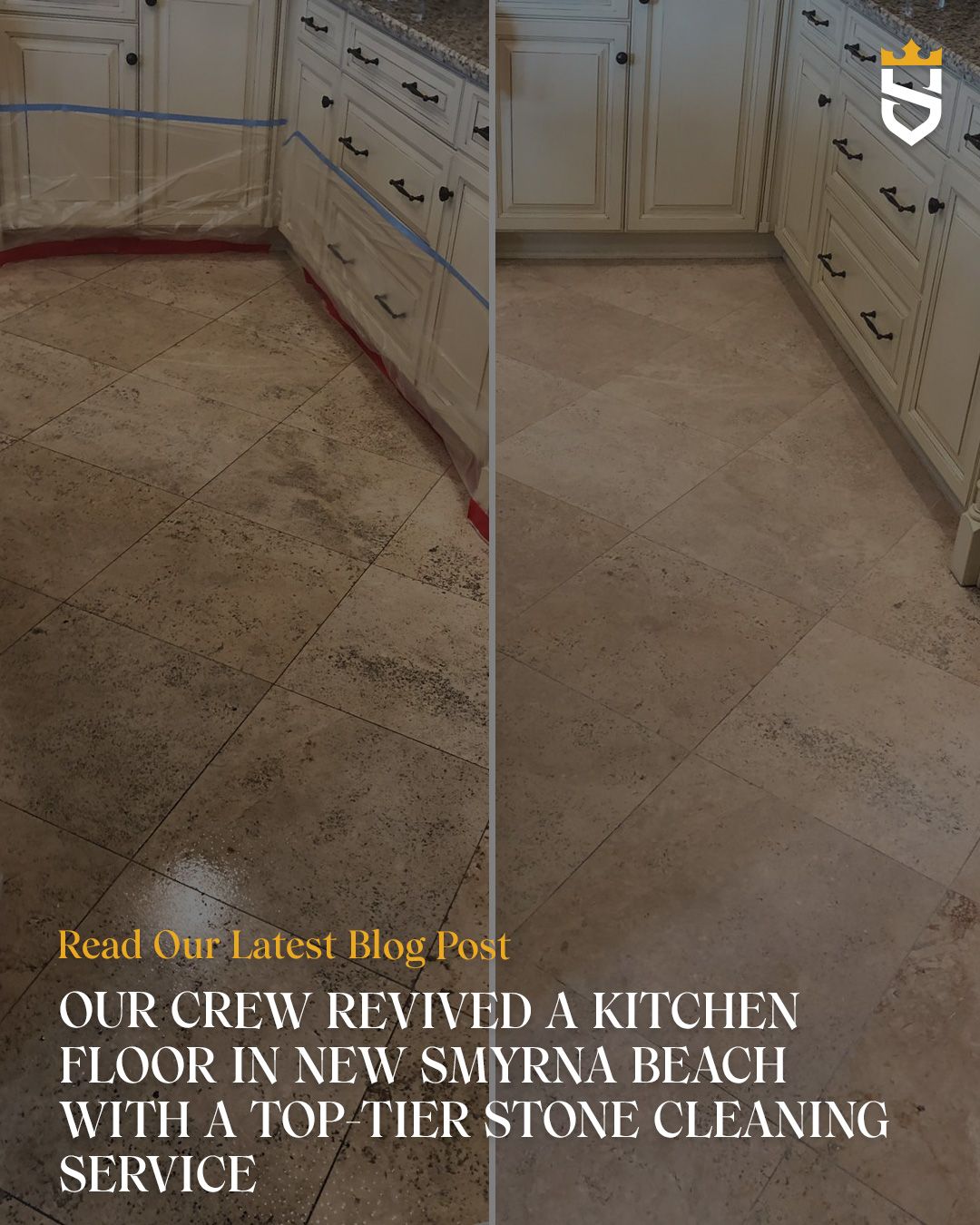Our Crew Revived a Kitchen Floor in New Smyrna Beach With a Top-Tier Stone Cleaning Service